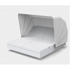 vela daybed with 4 reclining backrests and folding canopy