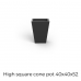 high square cono pot