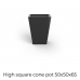 high square cono pot