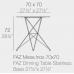 faz table stainless base